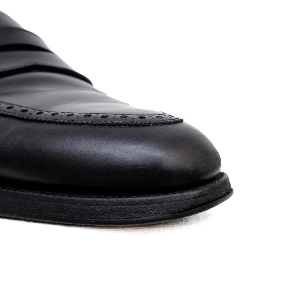 Peal & Co. for Brooks Brothers‎ Black Leather Penny Loafers – Size 9.5 D